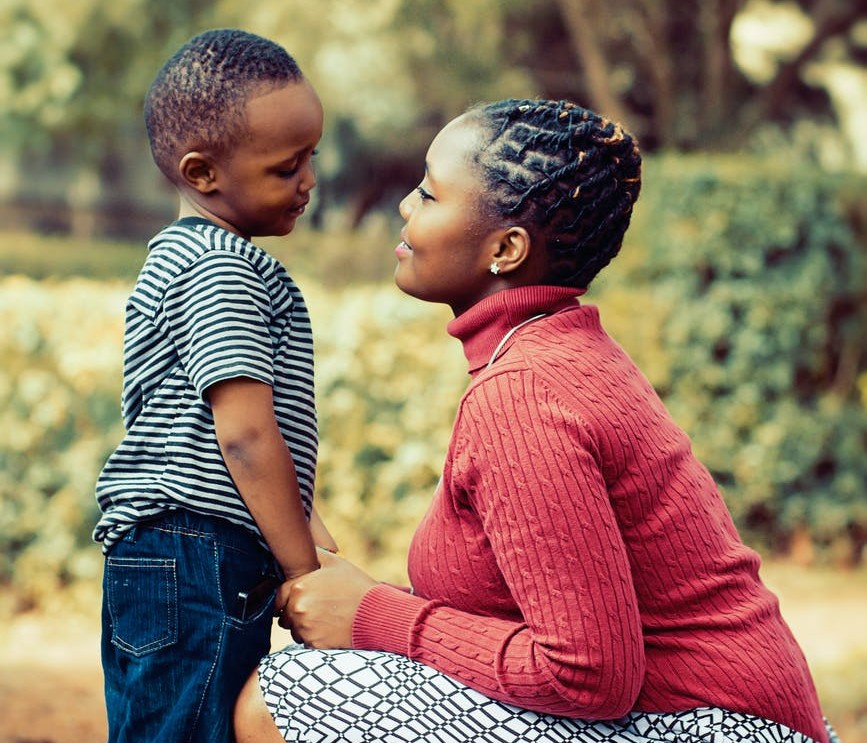mom and son